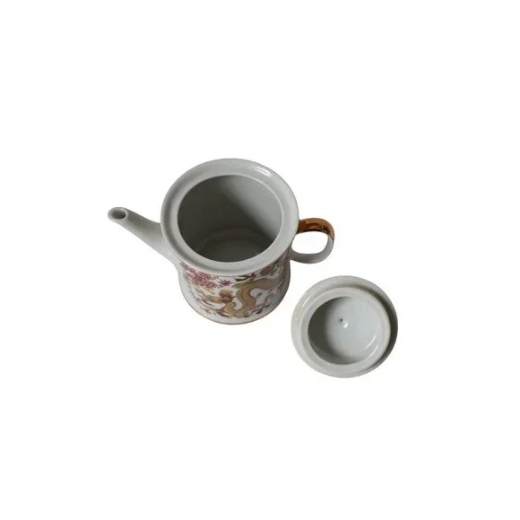 Vintage Czech Josefina Porcelain Tea Set For 2 With Dragon Design & Floral Motif - Picture 2 of 10